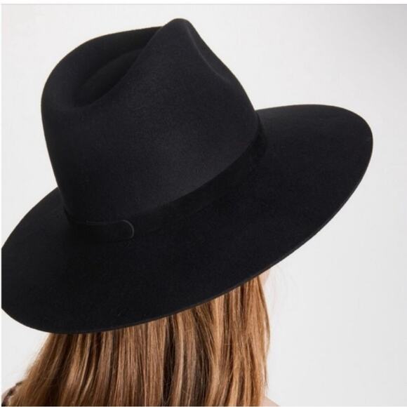 Lack Of Color The Grove Hat Fedora UPF 50+ Black Wool Leather Band Size S 55cm - Picture 1 of 15